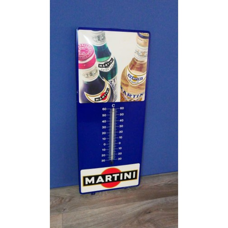 Original Colored Martini Metal Advertising with Thermometer, Germany, 1960s for sale at Pamono