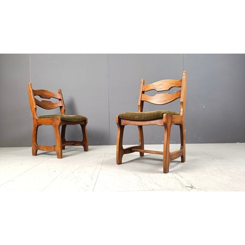 Vintage Brutalist Dining Chairs, 1960s, Set of 6 for sale at Pamono