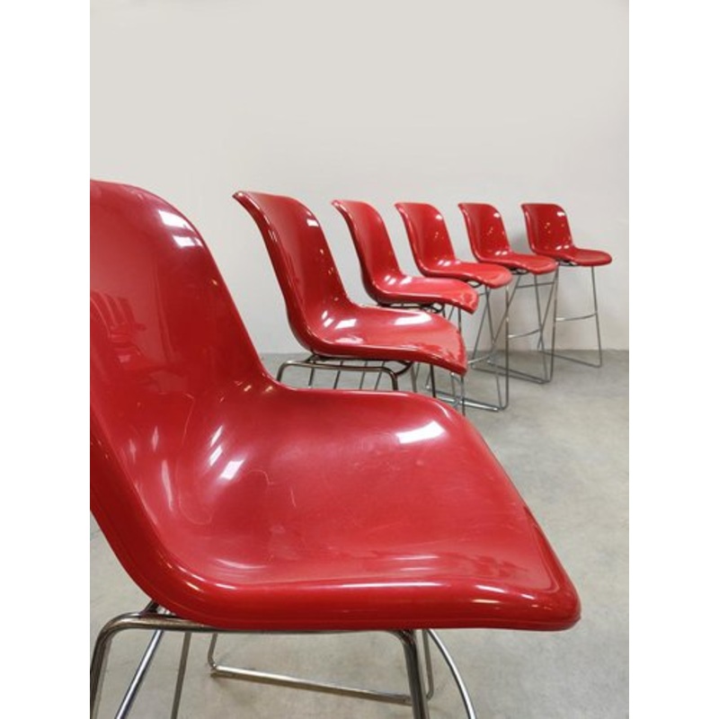 Set of Vintage Dutch Spirit Bar Stools by Hajime Oonishi for Artifort, 1970s, Set of 6 for sale at Pamono