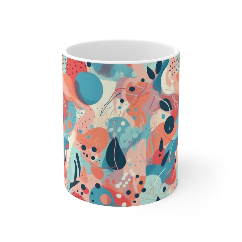Abstract Modern Shapes Coffee Mug  A Stylish and Artistic Ceramic Mug for Contemporary Design Lovers 4