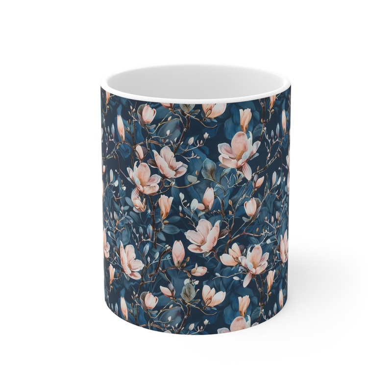 Seamless Floral Spring Coffee Mug Design – Perfect for Flower Lovers 014