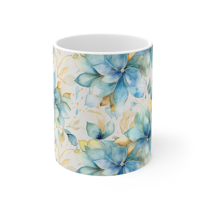 Various Watercolor Design All Over Coffee Mug  Unique Artistic Ceramic Coffee Cup 464